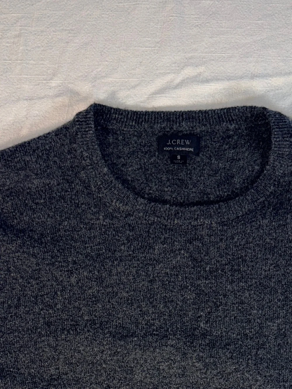 J. Crew Men’s Crewneck Sweater in Dark Charcoal - !00% Cashmere